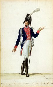 1814年にルイ18世（1755-1824）のガルドデュコープスの将校 作： Pierre Antoine Lesueur